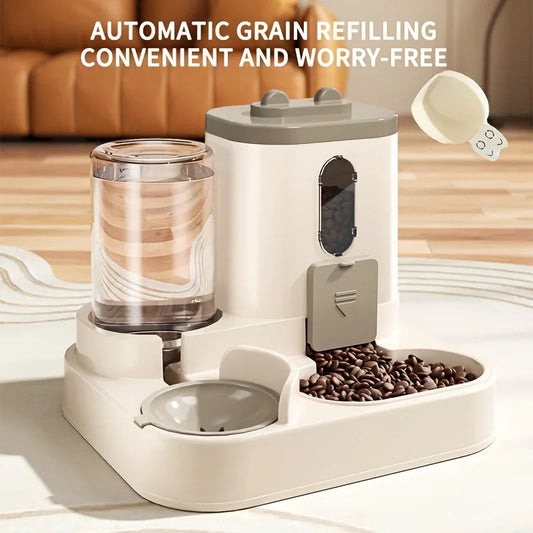 Automatic Pet Feeder With Water Fountain